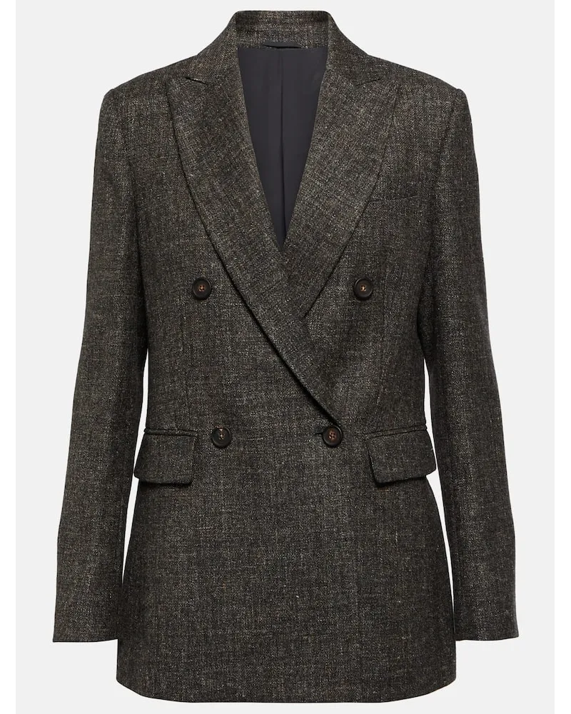 Brunello Cucinelli Blazer aus einem Schurwollgemisch Grau