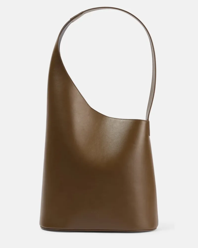 Aesther Ekme Schultertasche Lune Large aus Leder Braun