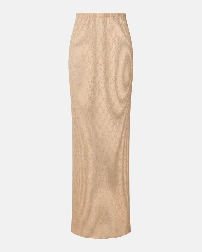 The Row Maxirock Bandi aus Rippstrick Beige