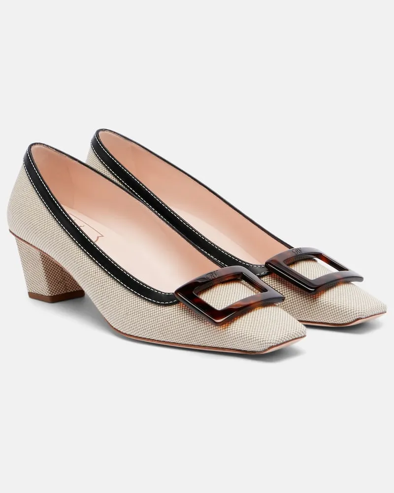Roger Vivier Pumps Belle Vivier 45 aus Canvas Beige