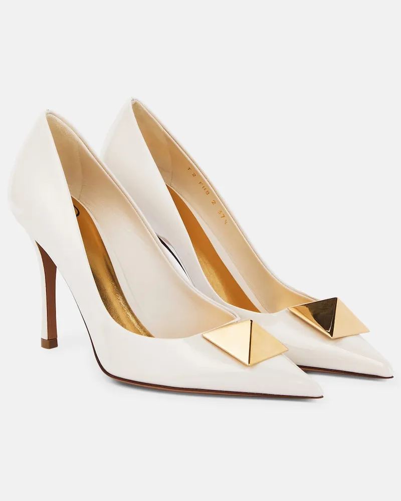 Valentino Garavani Pumps One Stud 100 aus Lackleder Weiß