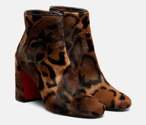 Bedruckte Ankle Boots Jane 85 aus Kalbshaar