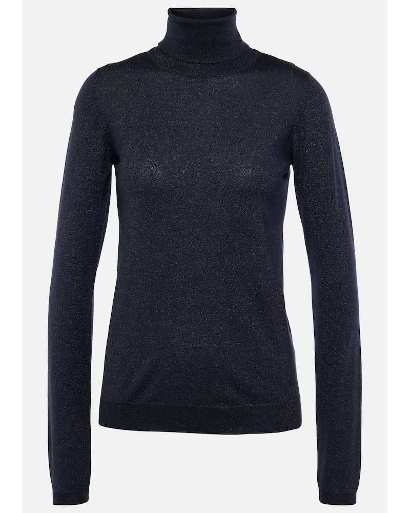 Brunello Cucinelli Top aus einem Kaschmirgemisch Blau