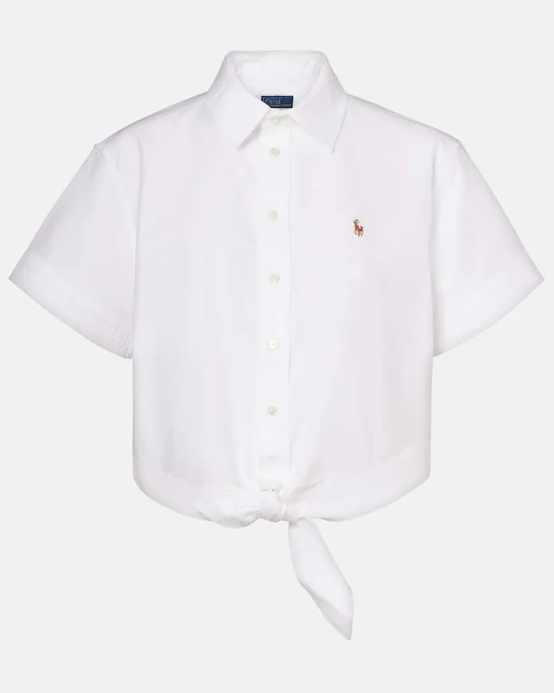 Ralph Lauren Cropped-Hemd aus Baumwolle Weiß