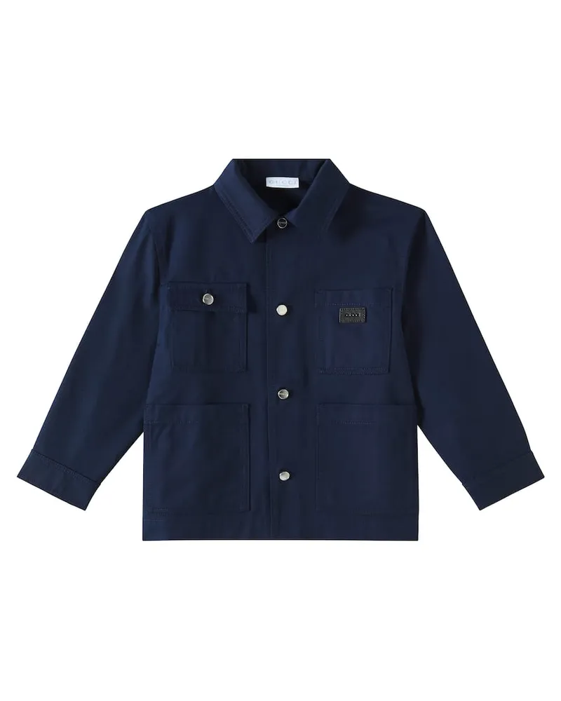 Gucci Jacke aus Baumwolle Blau
