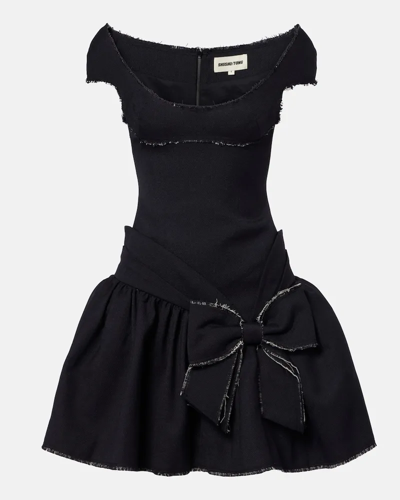 SHUSHU/TONG Minikleid aus Tweed Blau