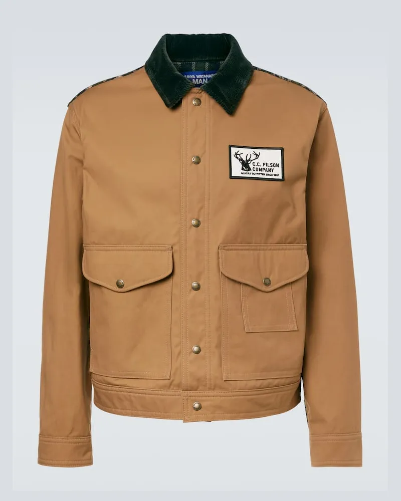 Junya Watanabe X Filson Jacke aus Baumwolle und Wolle Braun