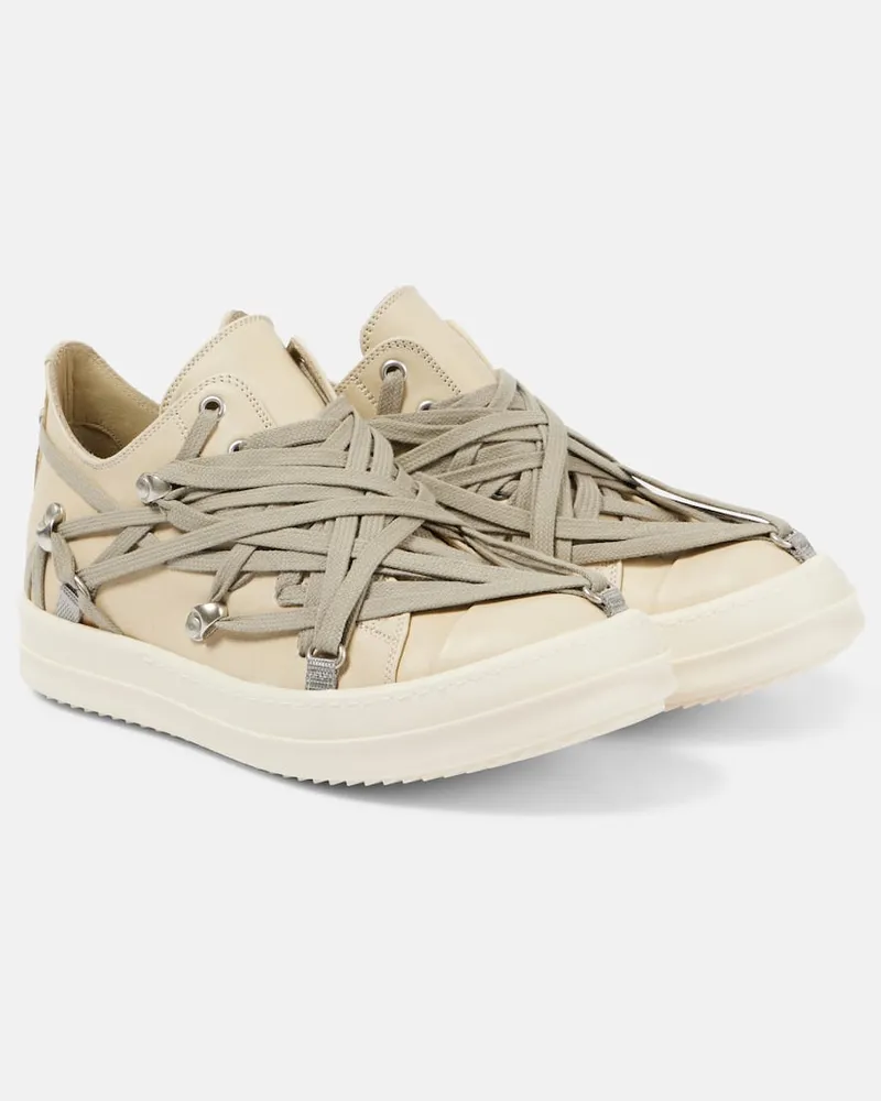Rick Owens Sneakers Hollywood Megalace aus Veloursleder Beige