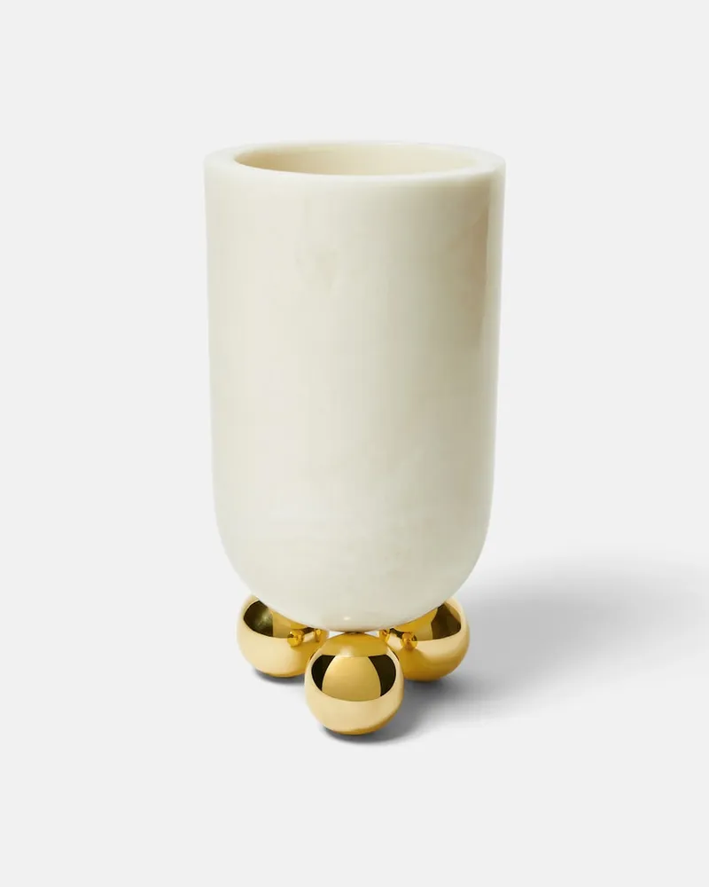 Jonathan Adler Vase Fontana Weiß