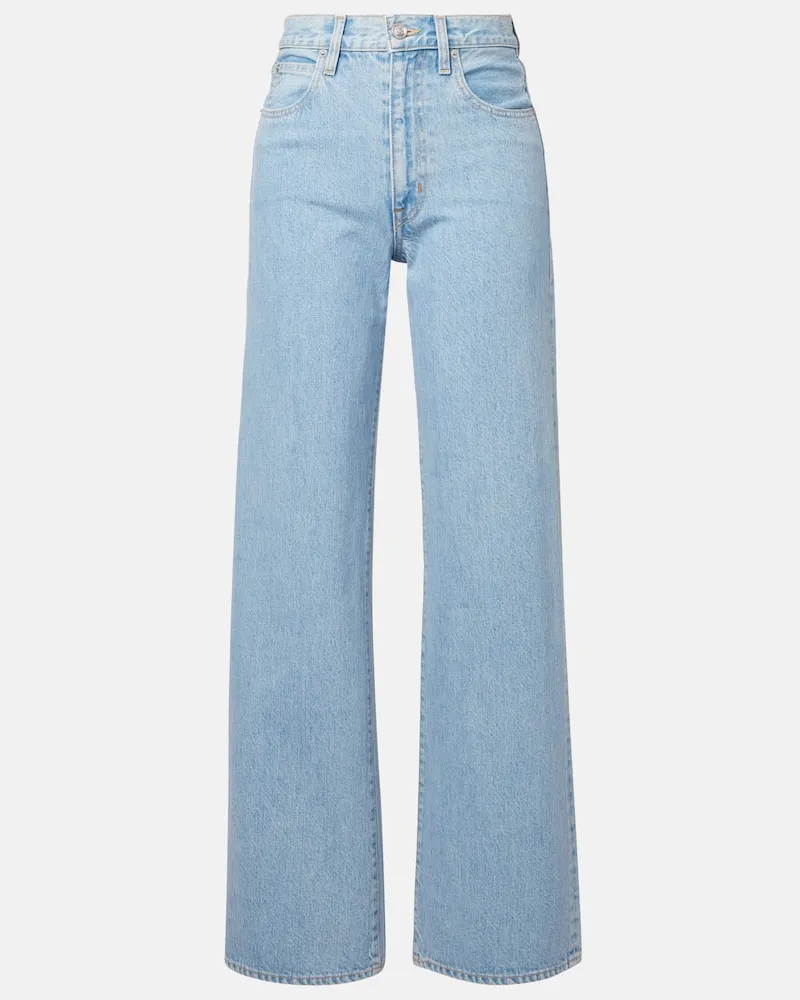 SLVRLAKE High-Rise Wide-Leg Jeans Grace Blau