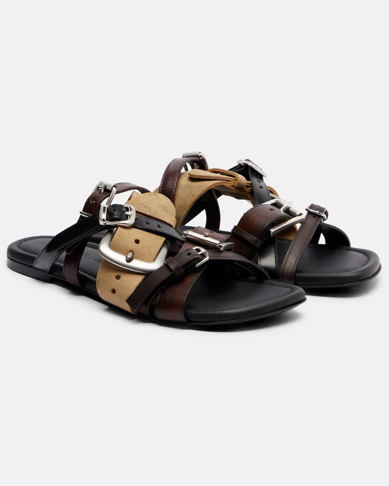Acne Studios Verzierte Sandalen aus Leder Braun