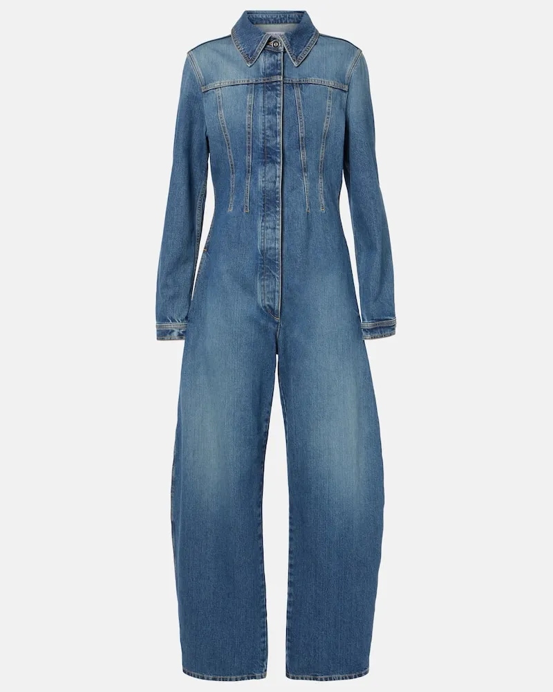 Alaïa Alaïa Jumpsuit Round aus Denim Blau