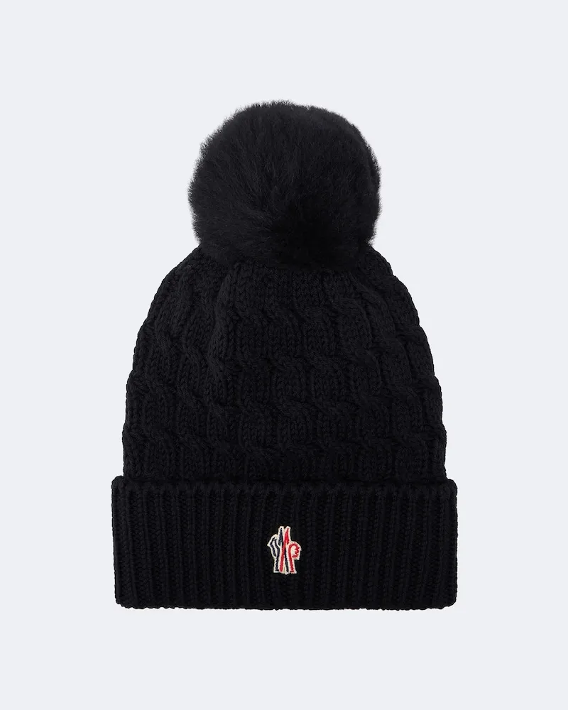 Moncler Beanie aus Schurwolle Schwarz