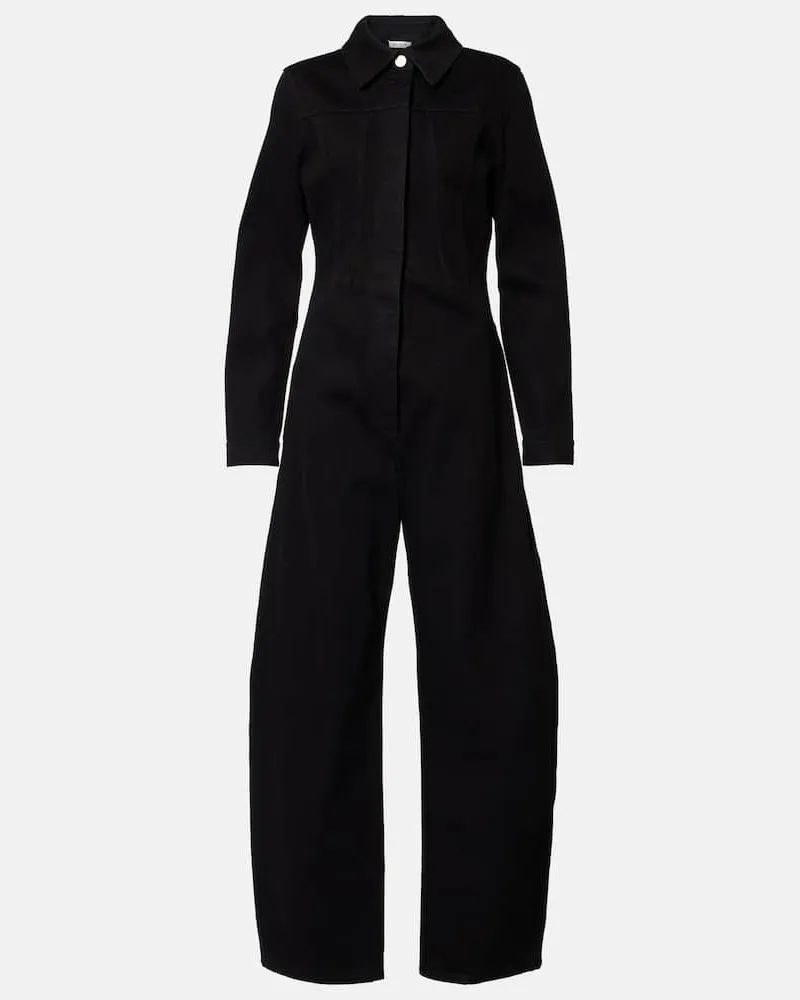 Alaïa Alaïa Jumpsuit aus Denim Schwarz