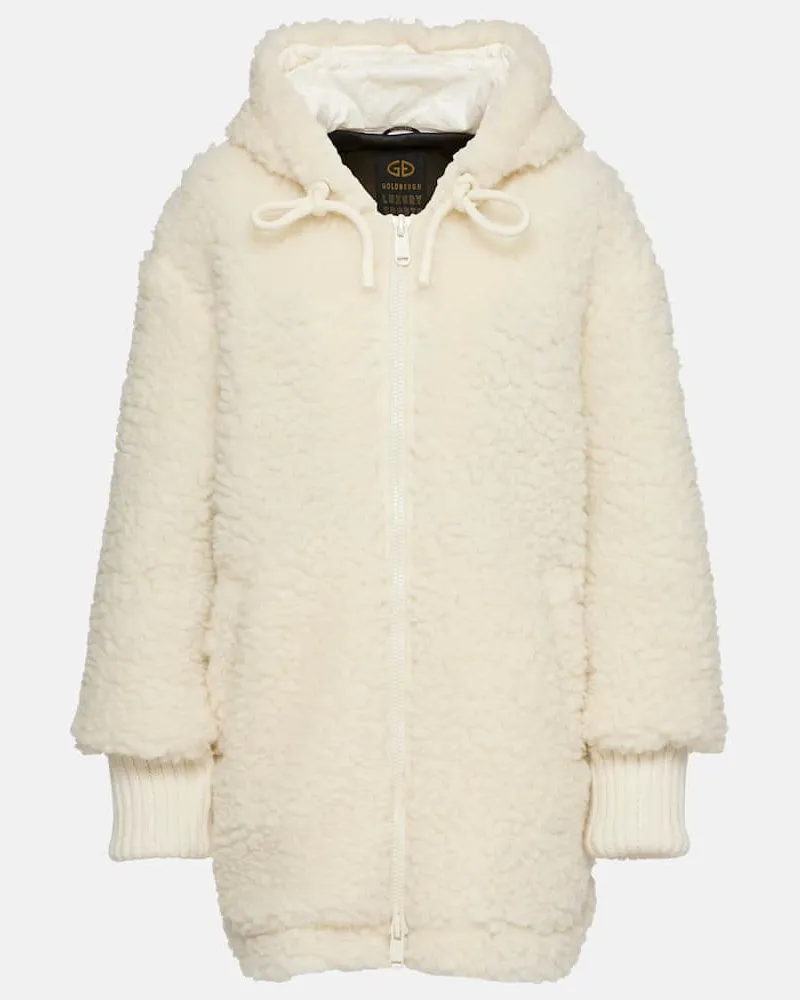 GOLDBERGH Mantel Isabelle aus Teddyfleece Weiß