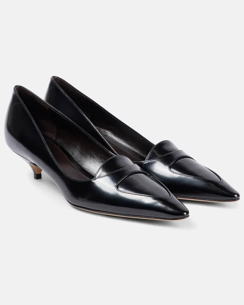 The Row Pumps Viv aus Leder Schwarz