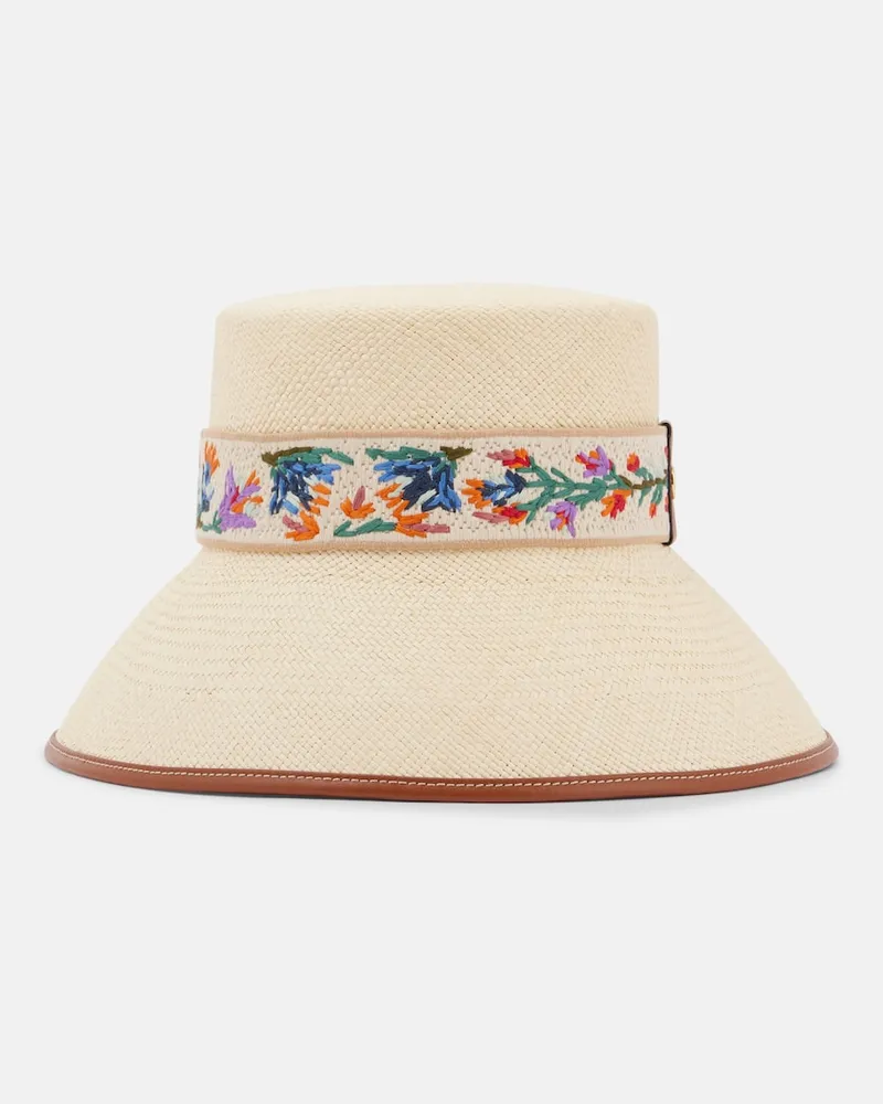 Valentino Garavani Hut Antibes aus Stroh Beige