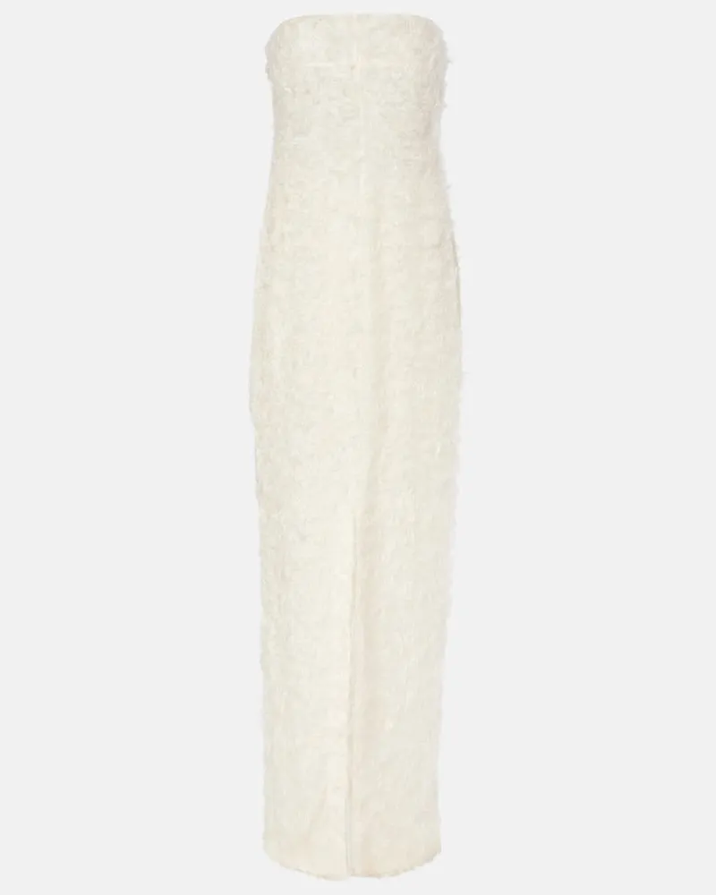 Totême Maxikleid aus Fil Coupé Weiß