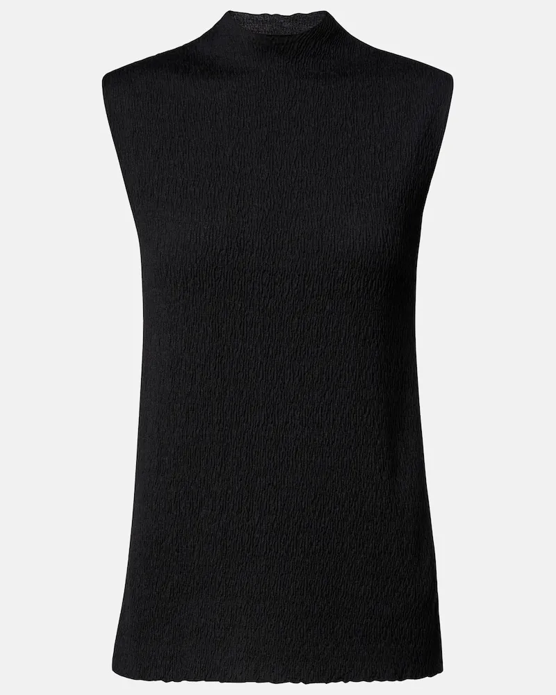 The Row Top Oakson aus Seide Schwarz