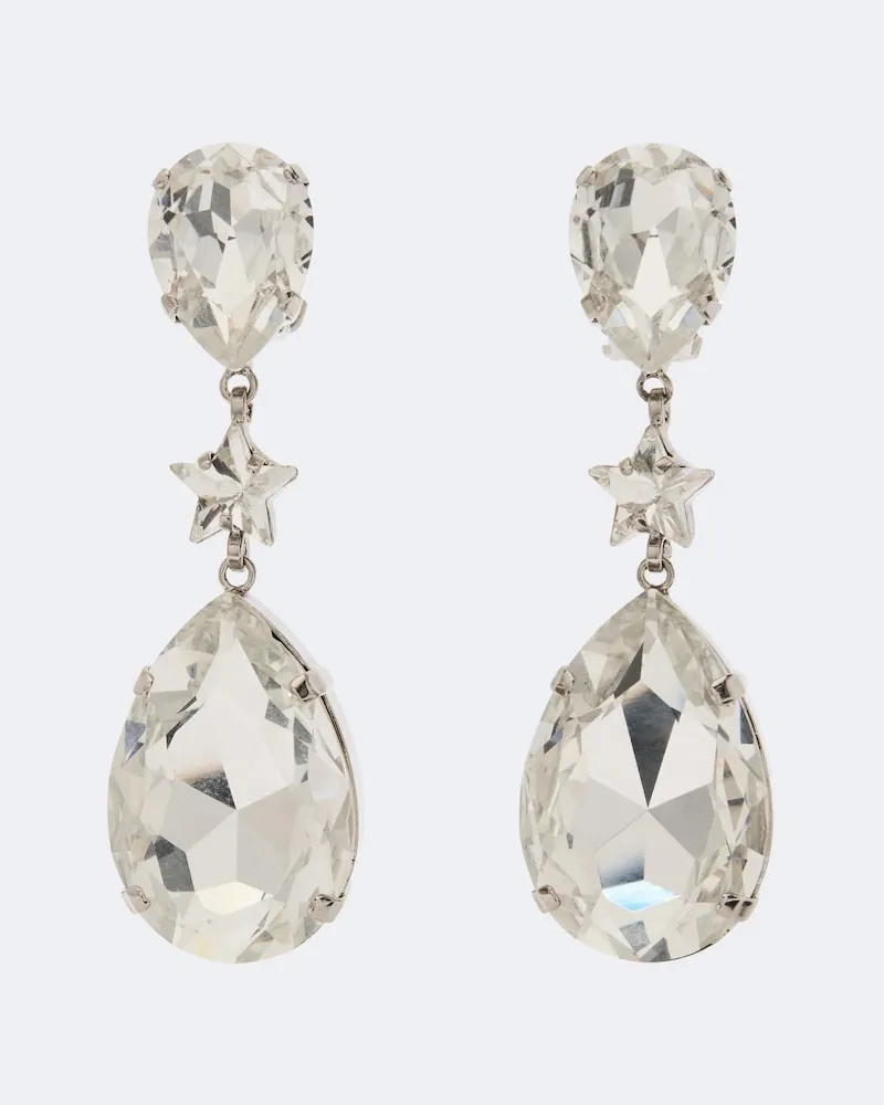 Dolce & Gabbana Ohrringe mit Kristallen Silber