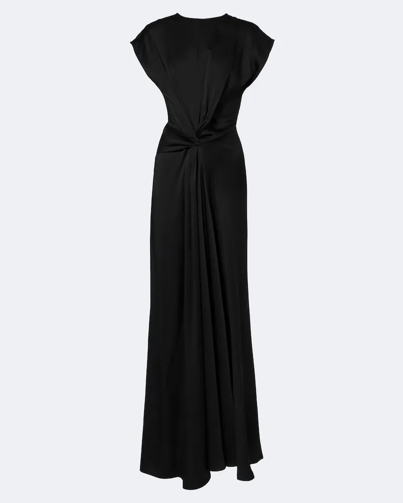 Victoria Beckham Robe Aria aus Satin Schwarz