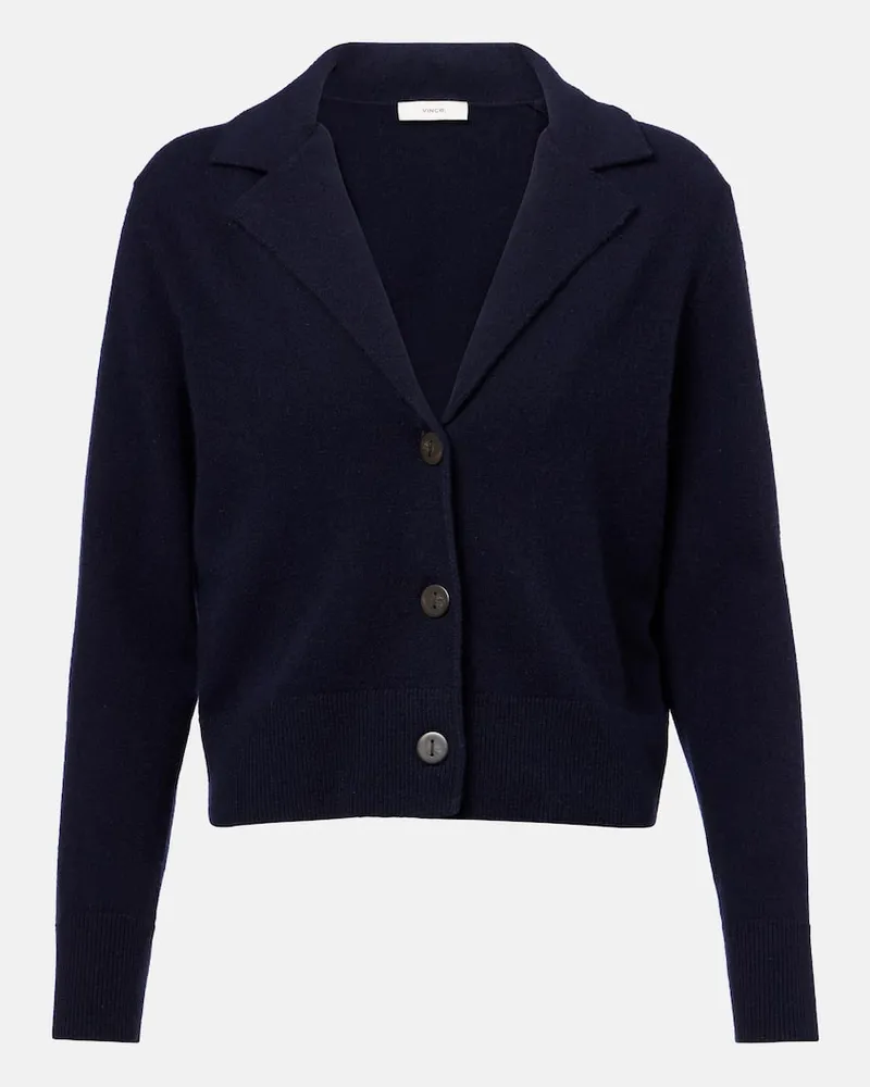 Vince Cardigan aus Wolle und Kaschmir Blau