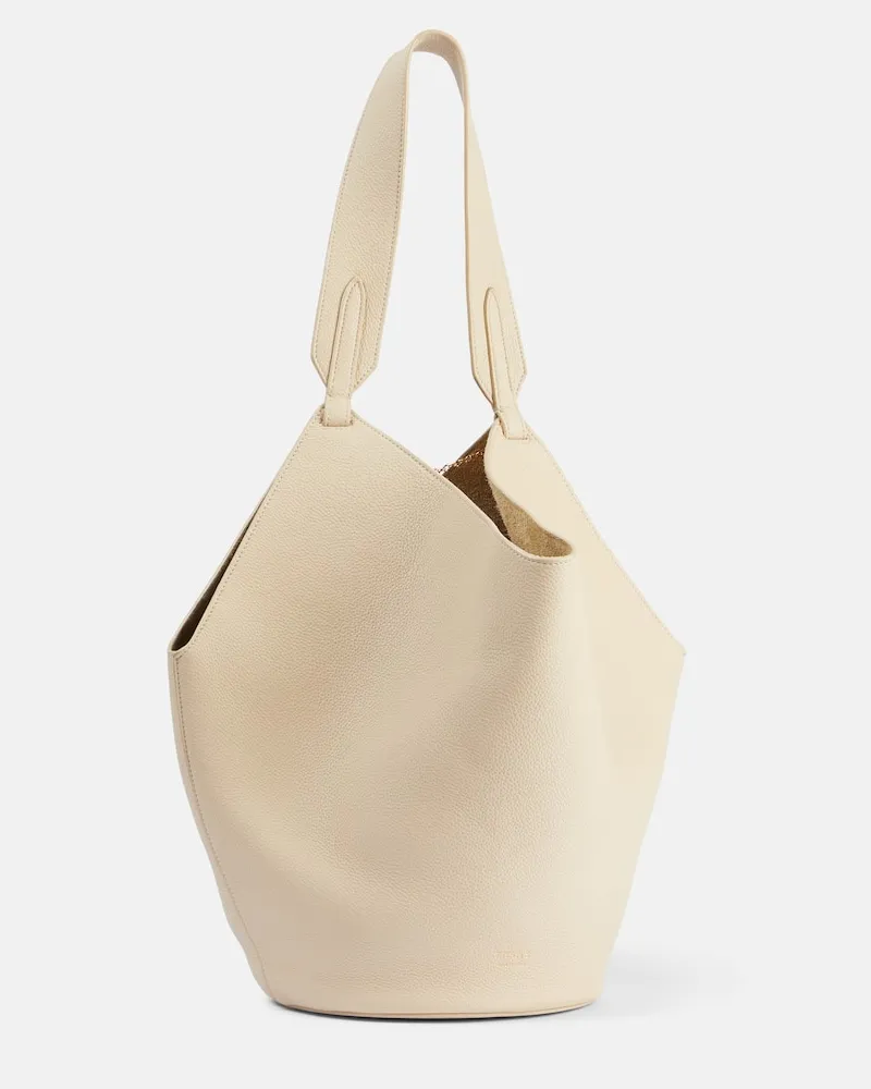 KHAITE Tote Lotus Small aus Leder Braun