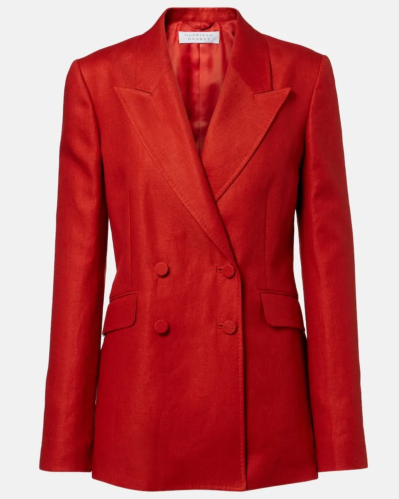 Gabriela Hearst Blazer Angela aus Leinen-Twill Orange