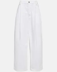 Bottega Veneta High-Rise Wide-Leg Jeans Weiss