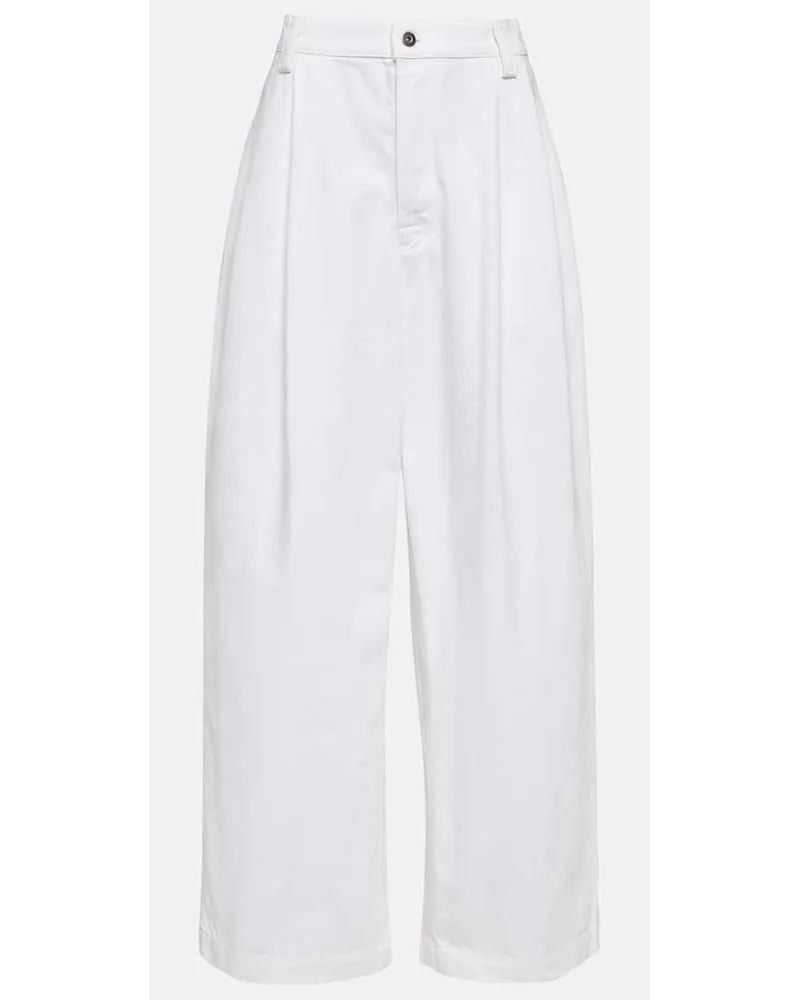 Bottega Veneta High-Rise Wide-Leg Jeans Weiss