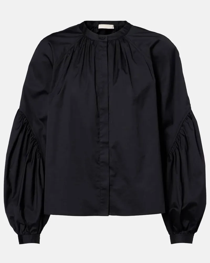 Ulla Johnson Bluse Rowena aus Baumwolle Schwarz