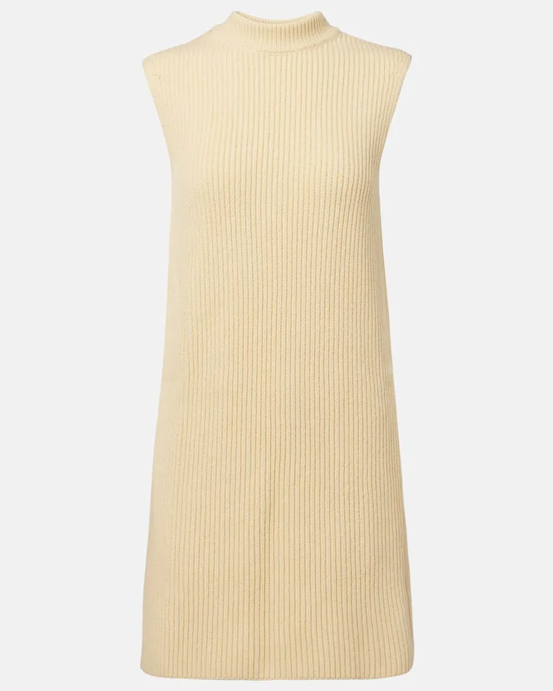 Jil Sander Oversize-Pullunder aus Wolle Weiß