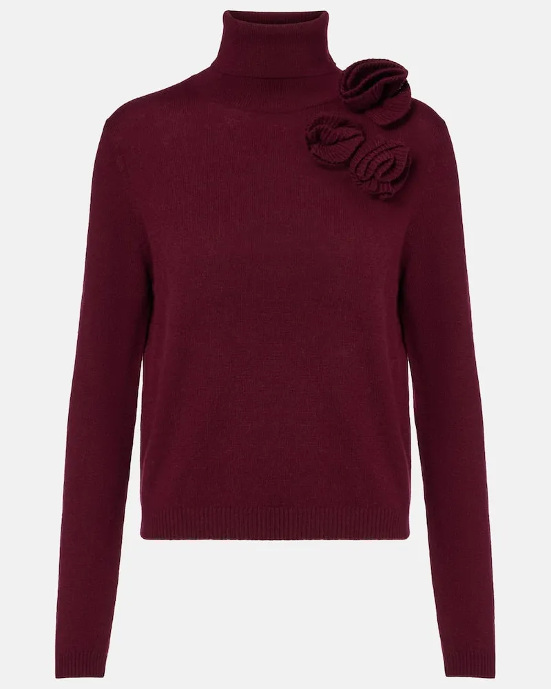 Jardin des Orangers Rollkragenpullover aus Wolle und Kaschmir Burgund