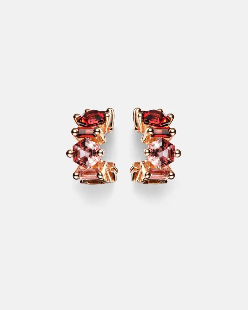 Suzanne Kalan Ohrringe aus 14kt Roségold mit Granat und Topas Multicolor