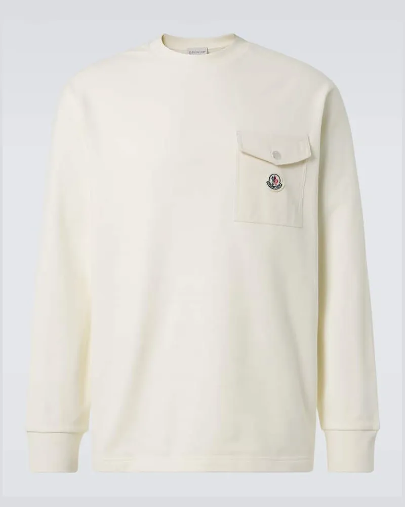 Moncler Sweatshirt aus Baumwolle Weiß