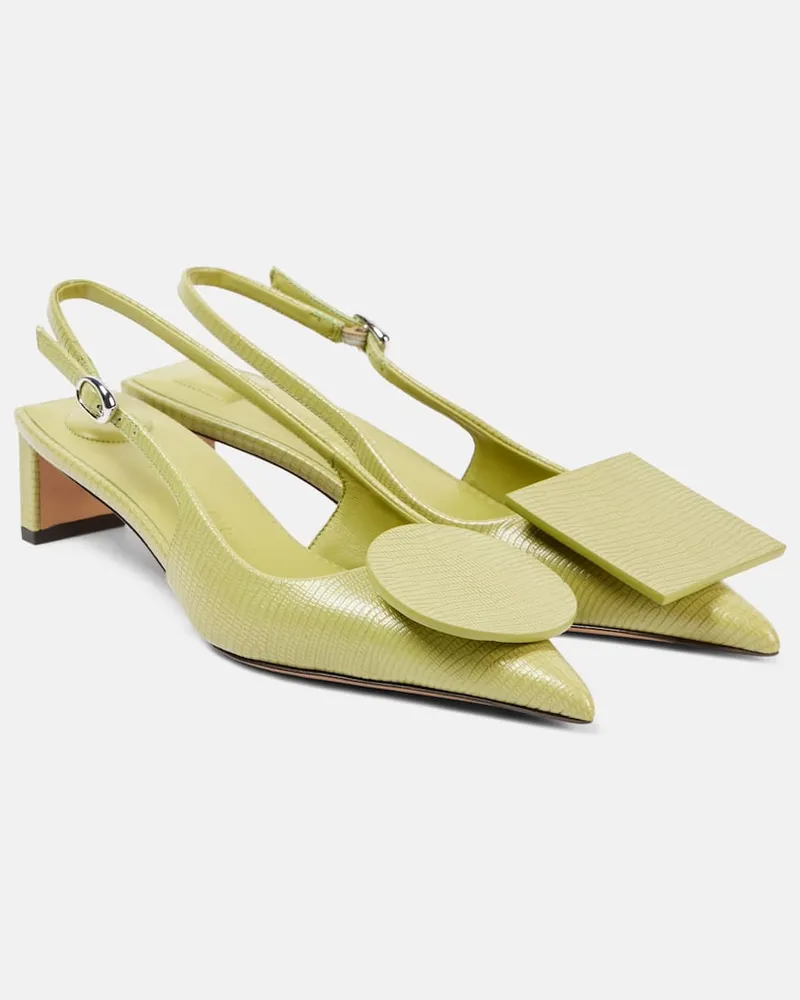 Jacquemus Slingback-Pumps Duelo 40 aus Leder Grã¼n