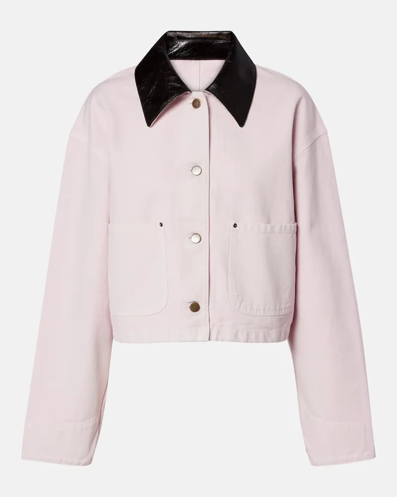 Prada Jacke aus Baumwoll-Canvas Rosa