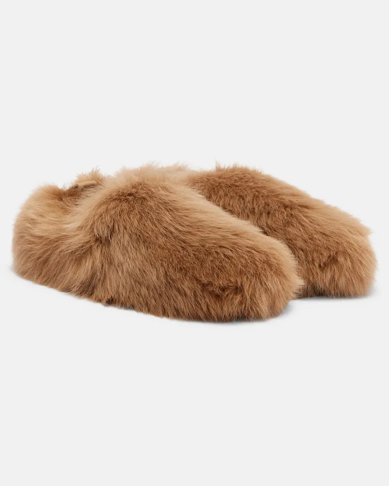 TOD'S Slip-Ons Gommino aus Shearling Braun