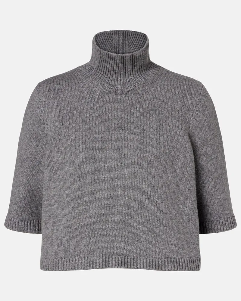 Alaïa Alaïa Cropped-Top aus einem Kaschmirgemisch Grau