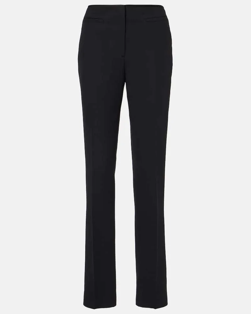 Totême Schmale Low-Rise-Hose Schwarz