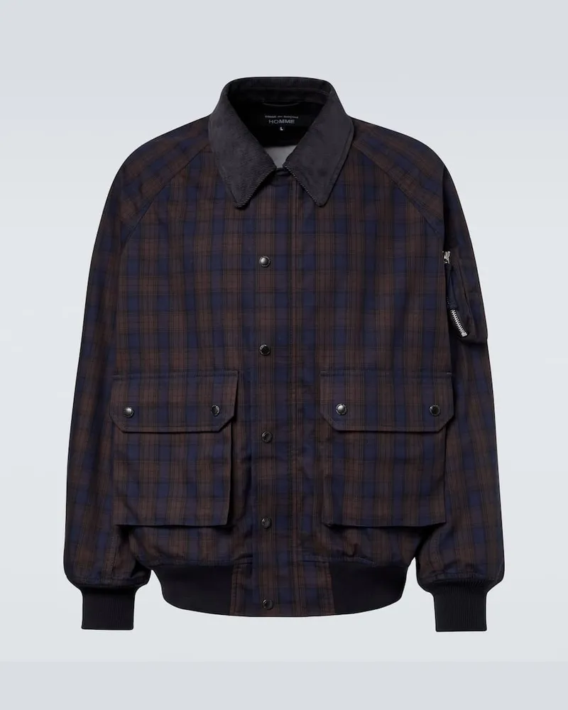 Comme des Garçons Comme des Garçons Homme Blouson aus Baumwolle Blau