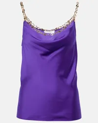 Paco Rabanne Top Cami aus Satin Lila