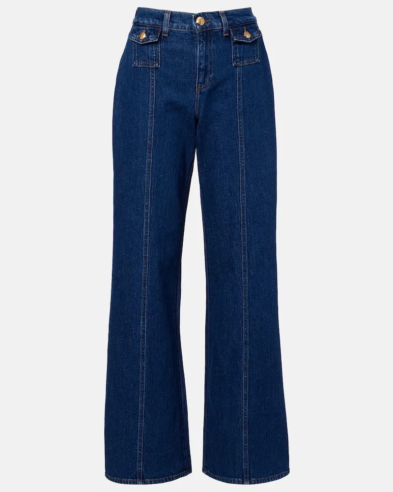 7 for all mankind High-Rise Wide-Leg Jeans Lotta Blau