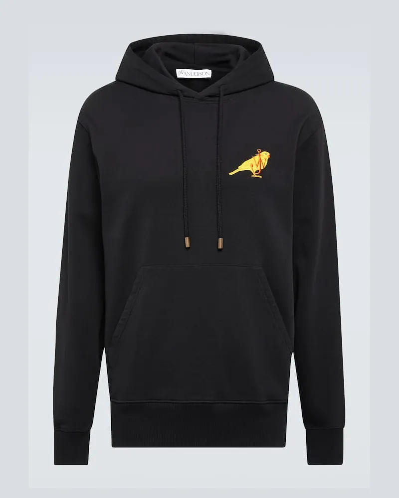 J.W.Anderson Hoodie aus Baumwoll-Jersey Schwarz