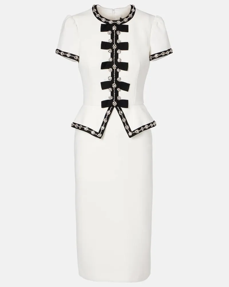 Jenny Packham Midikleid Bisou mit Kristallen Weiß