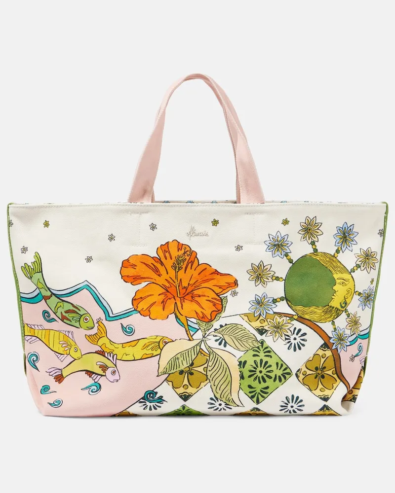 ALEMAIS Alémais Tote Bag Hazel Large aus Canvas Multicolor