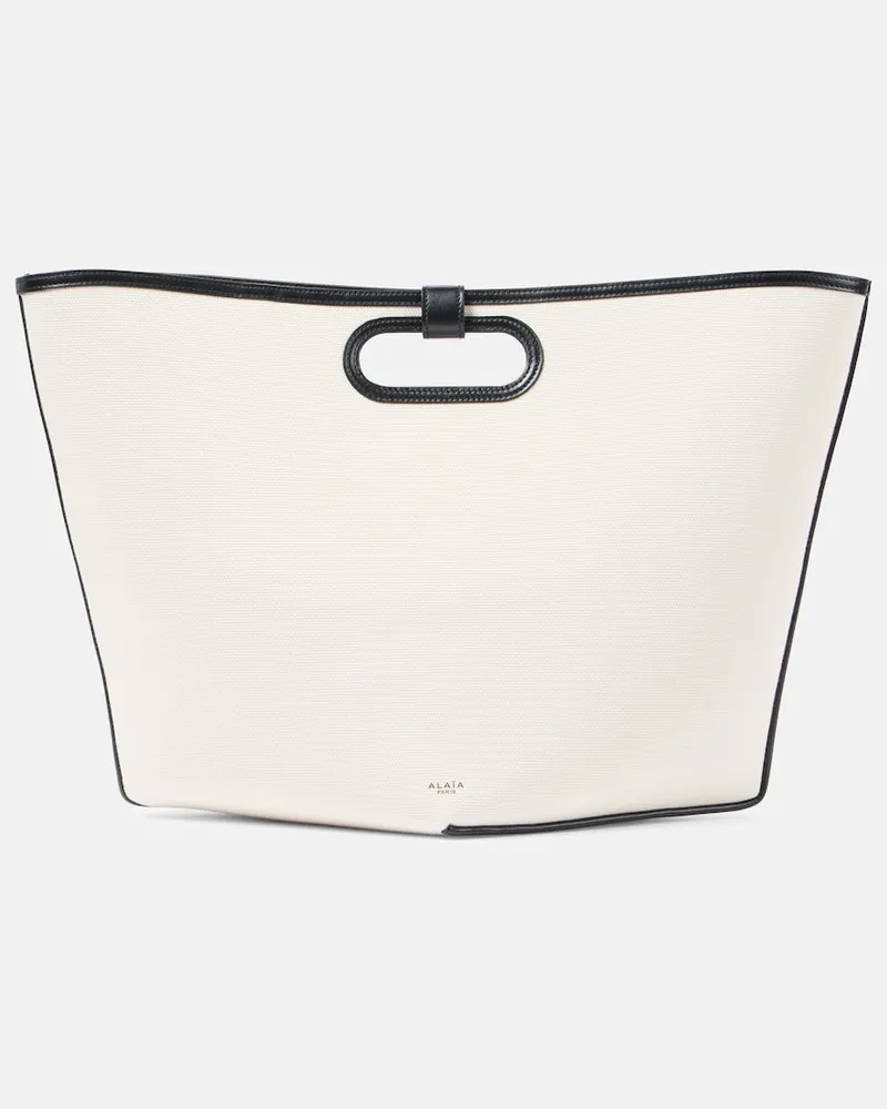 Alaïa Alaïa Tote Bag Folded Large aus Canvas Weiß
