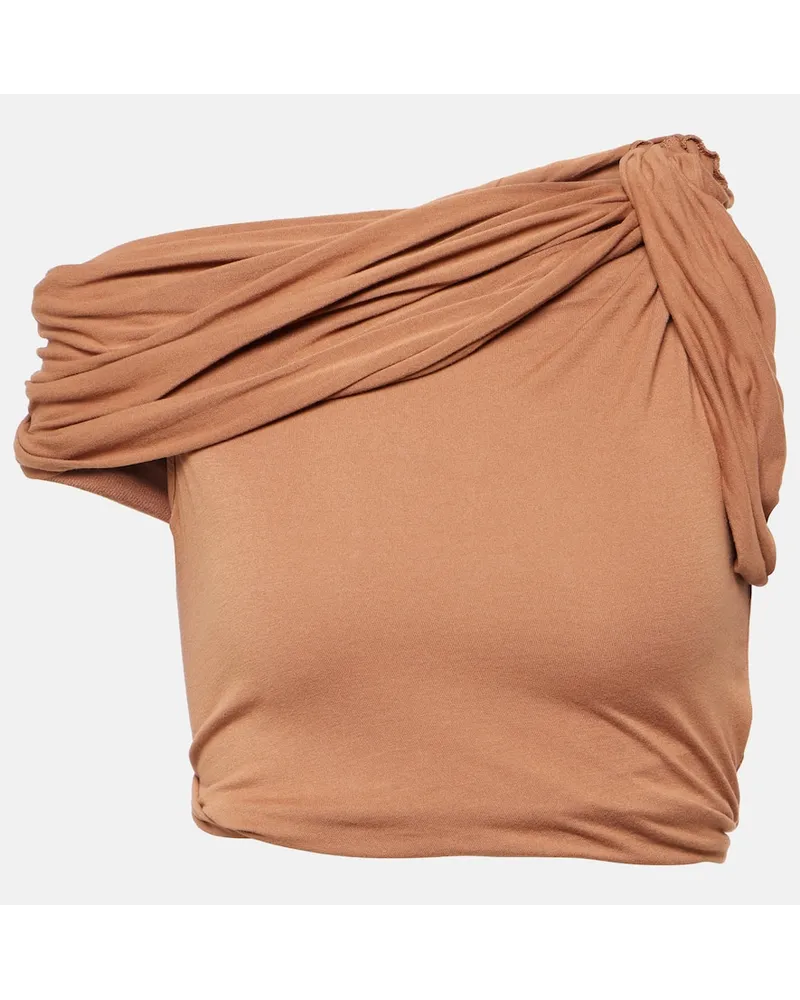 Rick Owens Lilies Cropped-Top Sienna aus Jersey Schwarz