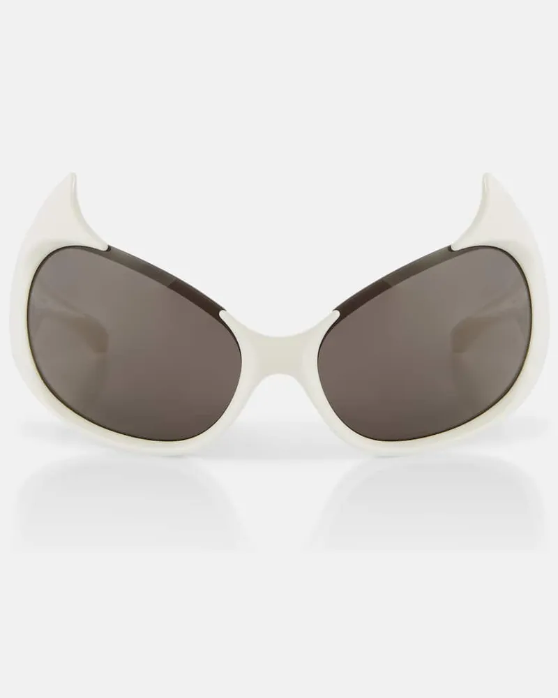Balenciaga Sonnenbrille Gotham Cat Weiß