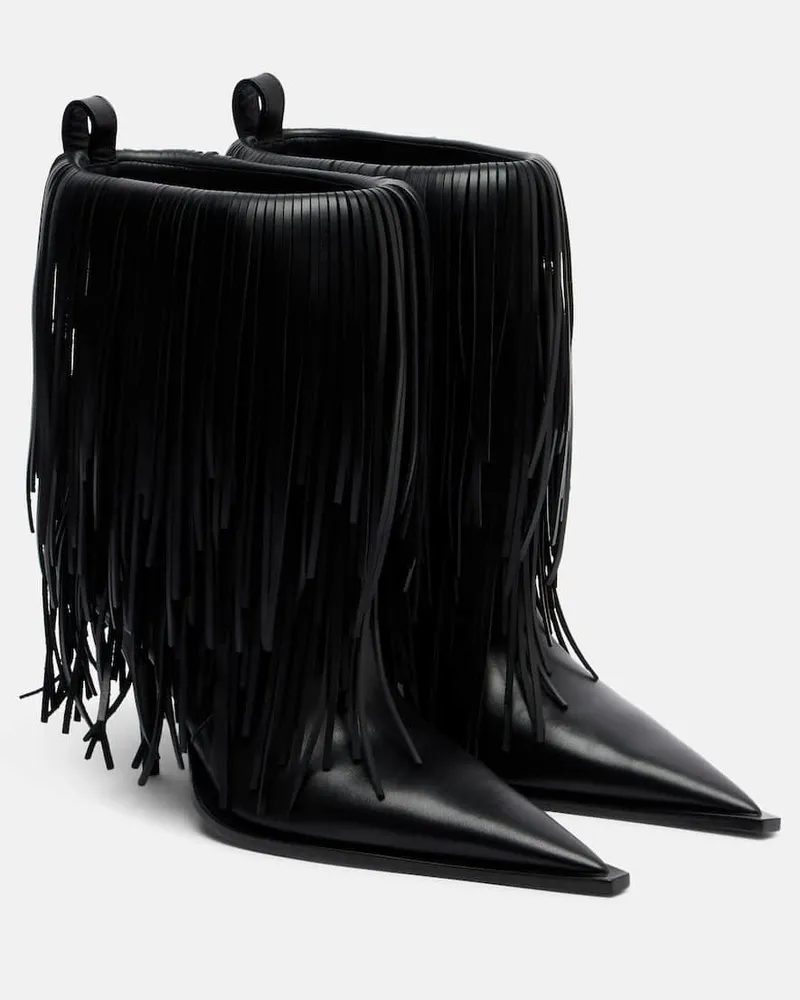 Balenciaga Ankle Boots Avenue 90 aus Leder Schwarz